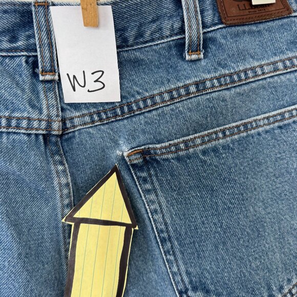 3 PAIR LOT- LL BEAN Men's 38x28 Medium Blue Jeans - WORK PANTS - Picture 12 of 13